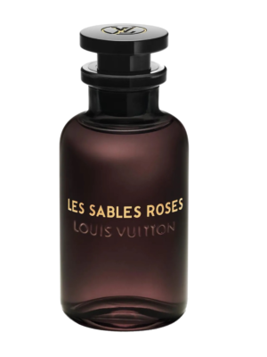 Eleganckie perfumy Louis Vuitton Les Sables Roses, nawiązujące do motywu róży, z klasycznym designem, odzwierciedlający luksusowy i kwiatowo-orientalny charakter zapachu.